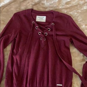 A&F burgundy sweater